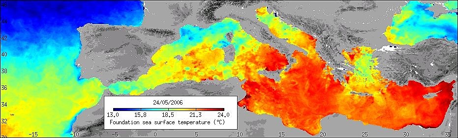 Foundation sea surface temperature* captured by ENVISAT's AATSR instrument 2006