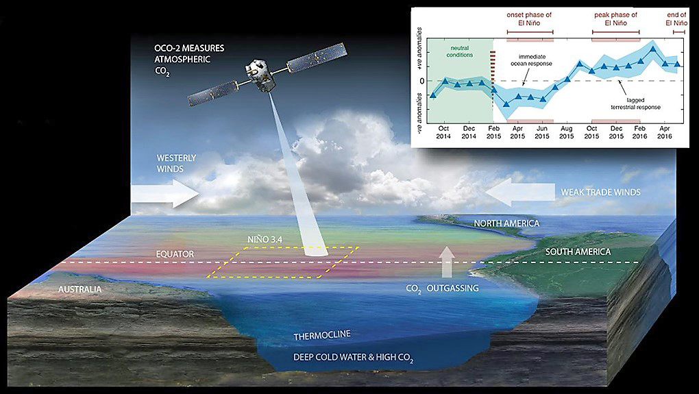 Die OCO-2-Mission der NASA verfolgt den Einfluss von El Niño auf das atmosphärische CO2