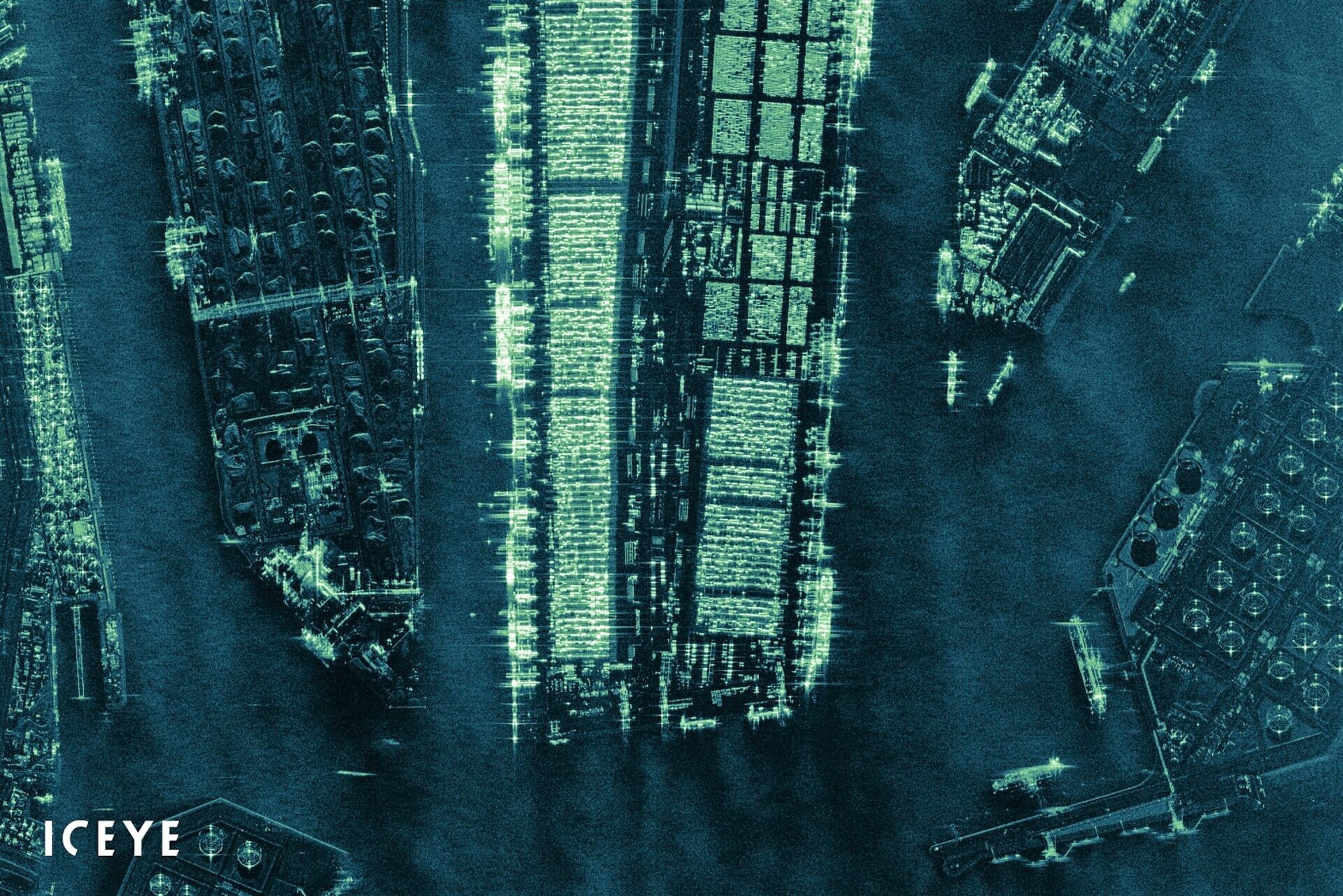 Rotterdam port from ICEYE