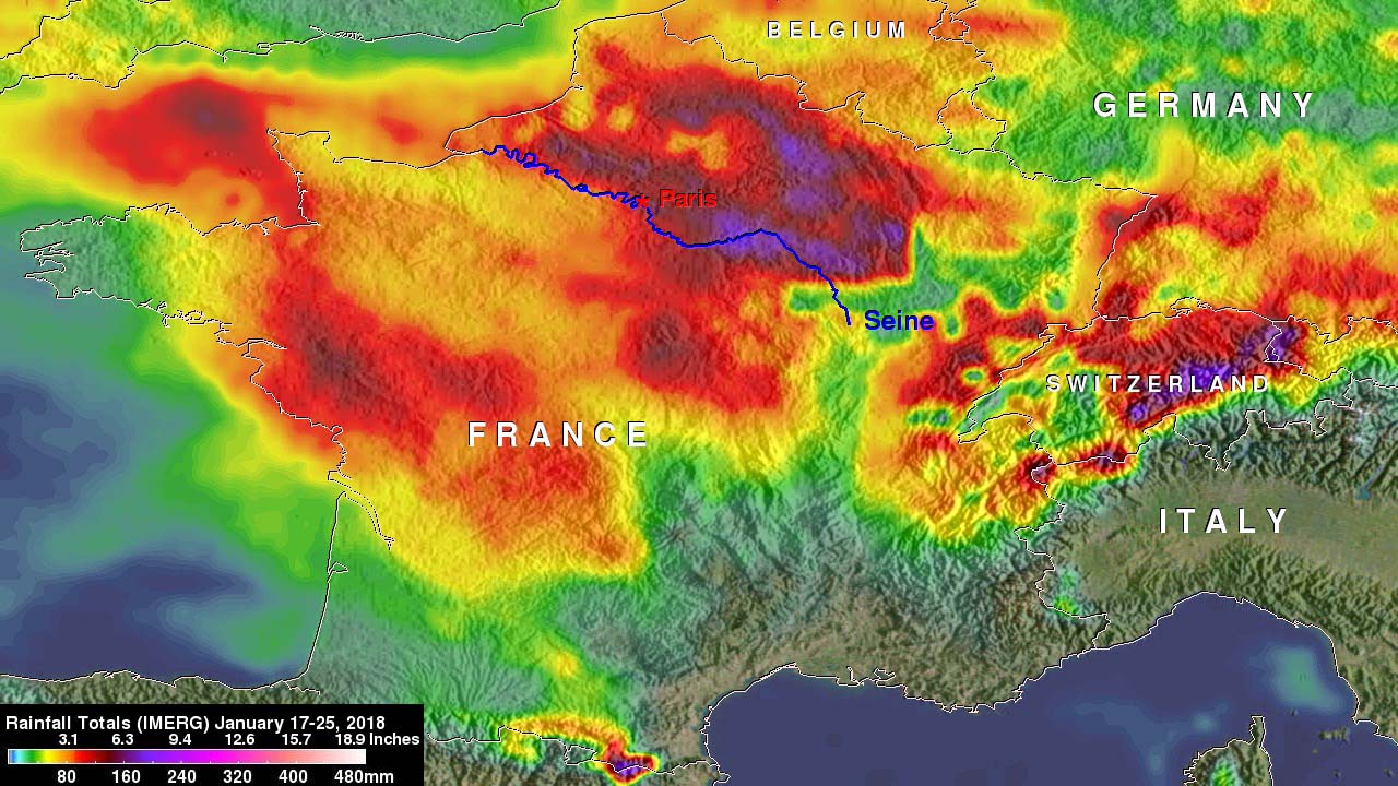 France's Flooding Rains Examined by NASA’s IMERG