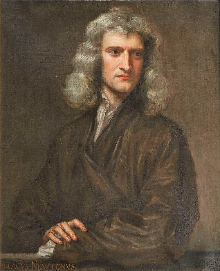Isaac Newton (1642-1727) by Sir Godfrey Kneller (1689; oil on canvas)