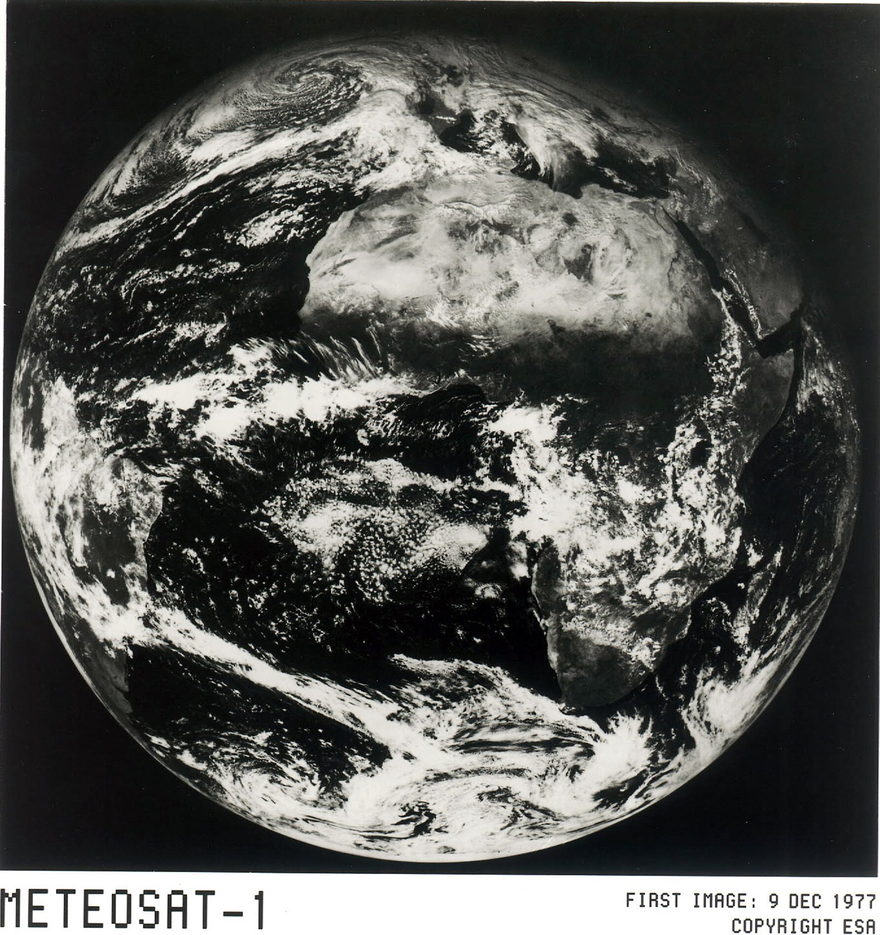 Erstes Bild des Meteosat-1 (1977)