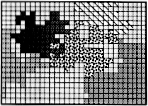 Darstellung von Polygonen Im Matrixmuster des Rasterformats