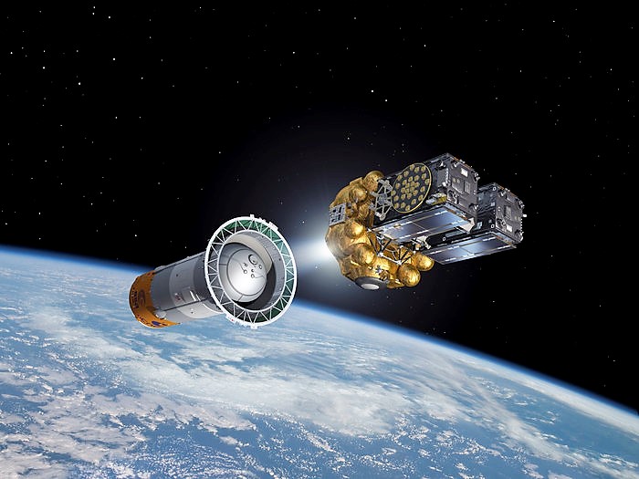 Galileo-Satelliten mit Fregat-Oberstufe