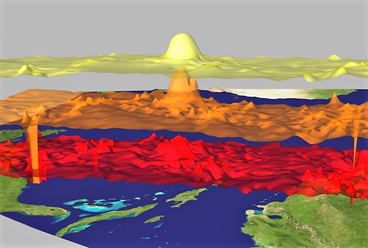 3D-Struktur des Hurricane Isabel