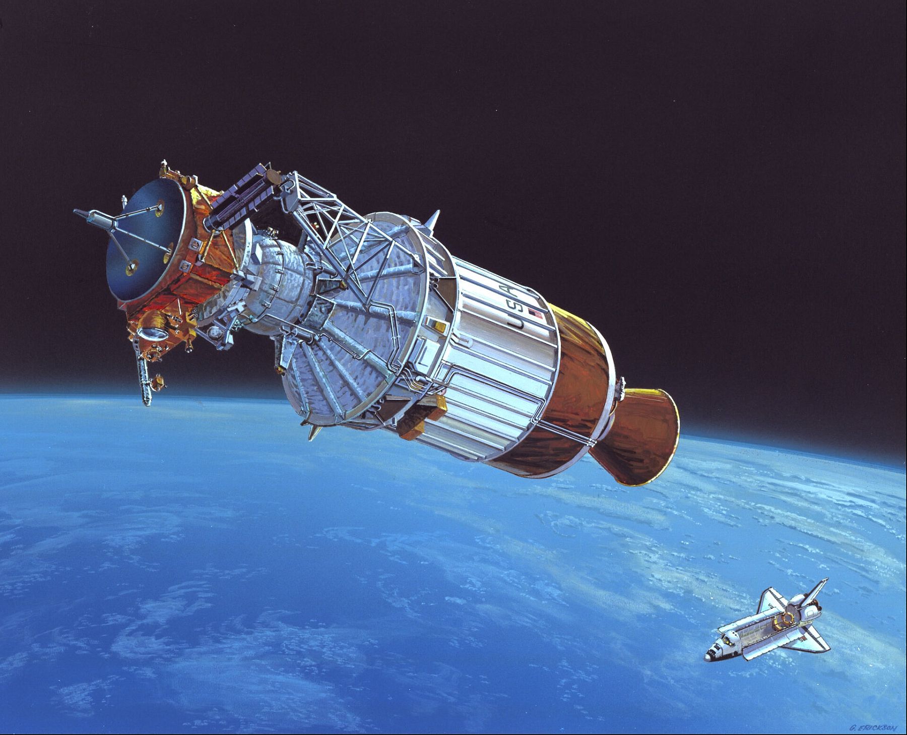 Ulysses nach dem Verlassen des Space Shuttle