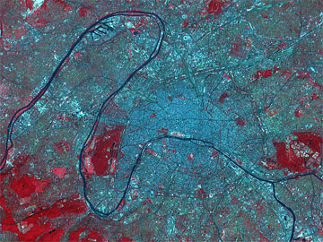 Satellitenaufnahme von Paris